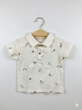C&A Nautical Beach-Themed Baby Polo - European Brand, Size 6–9 Months AB1