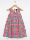 Chaps Girls' Vibrant Multi-Color Plaid Sleeveless Dress - Size 6X AB1