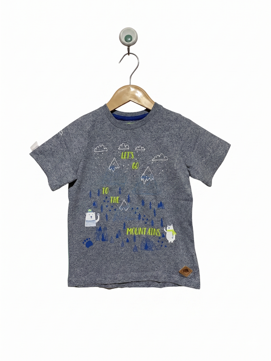 Mothercare Boys "Let's Go To The Mountains" Graphic T-Shirt - Size 5-6Y (Estimated 5-6 Years) AB1