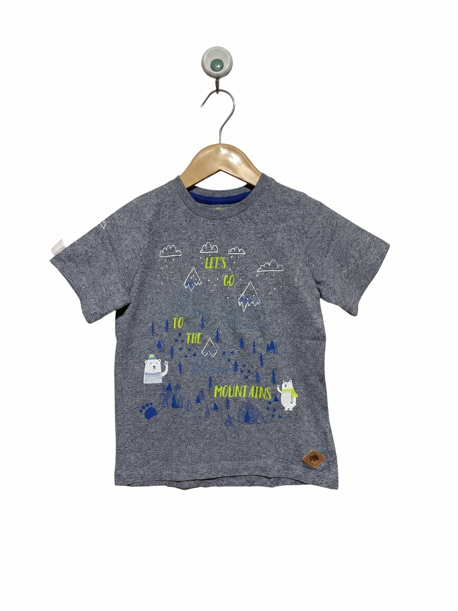 Mothercare Boys "Let's Go To The Mountains" Graphic T-Shirt - Size 5-6Y (Estimated 5-6 Years) AB1