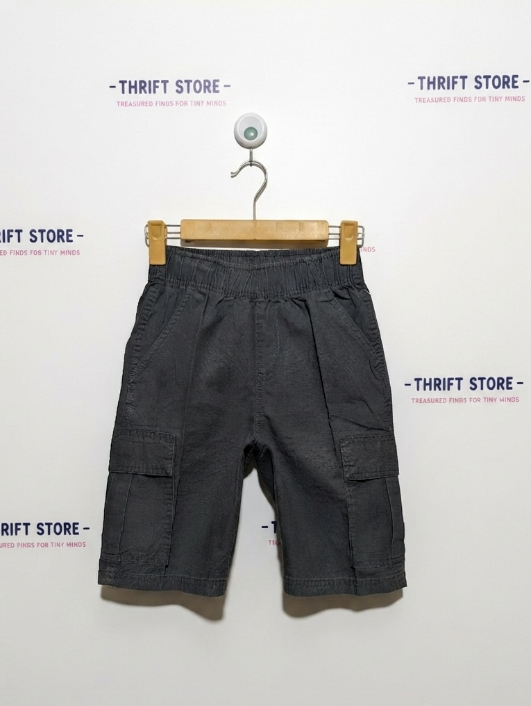 The Children's Place Boys Charcoal Grey Cargo Shorts - Size 10S Estimated Age 10-11 Years AB2