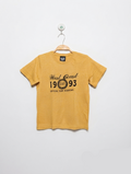 Wave Zone Boys Mustard Yellow "West Coast Surf" Graphic Tee - Size 6 (Estimated Age 6 Years) AB2