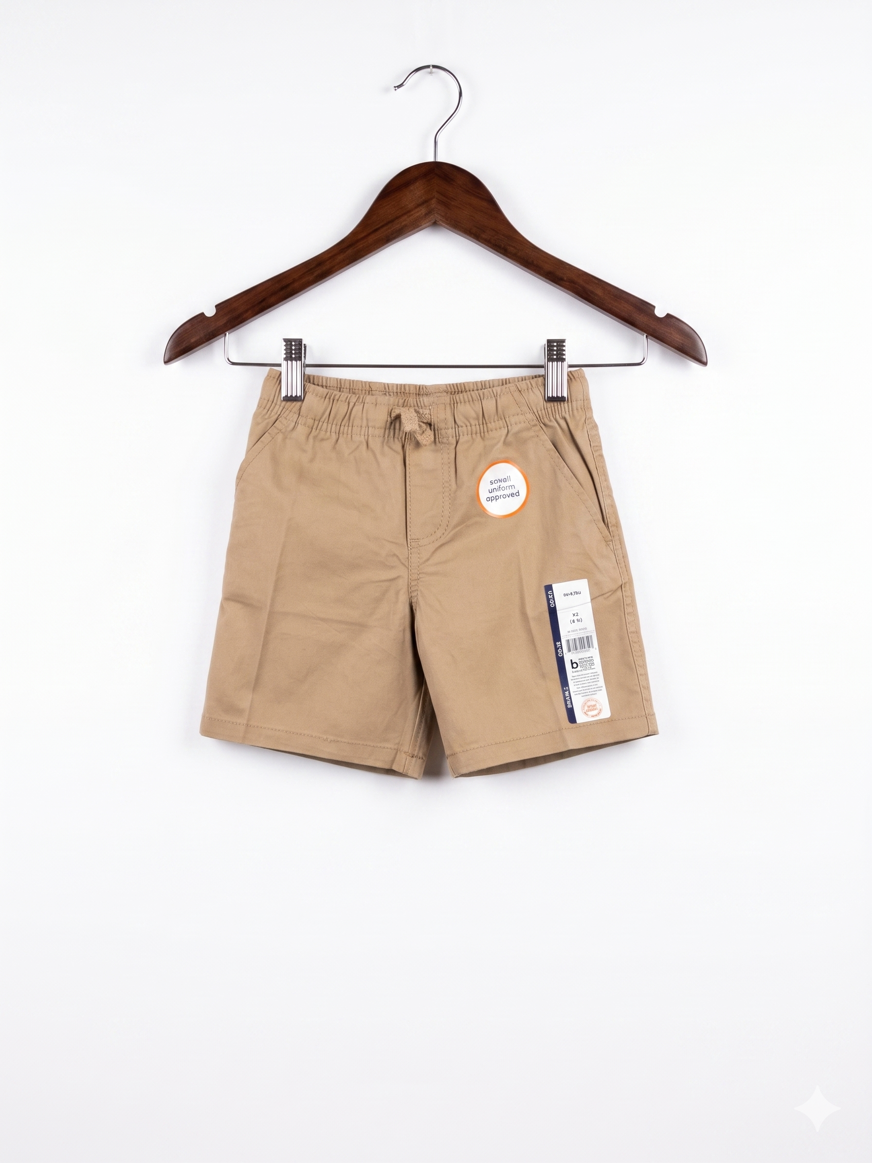 Wonder Nation Boys School Uniform Approved Khaki Shorts - Size 4-5 Years AB1
