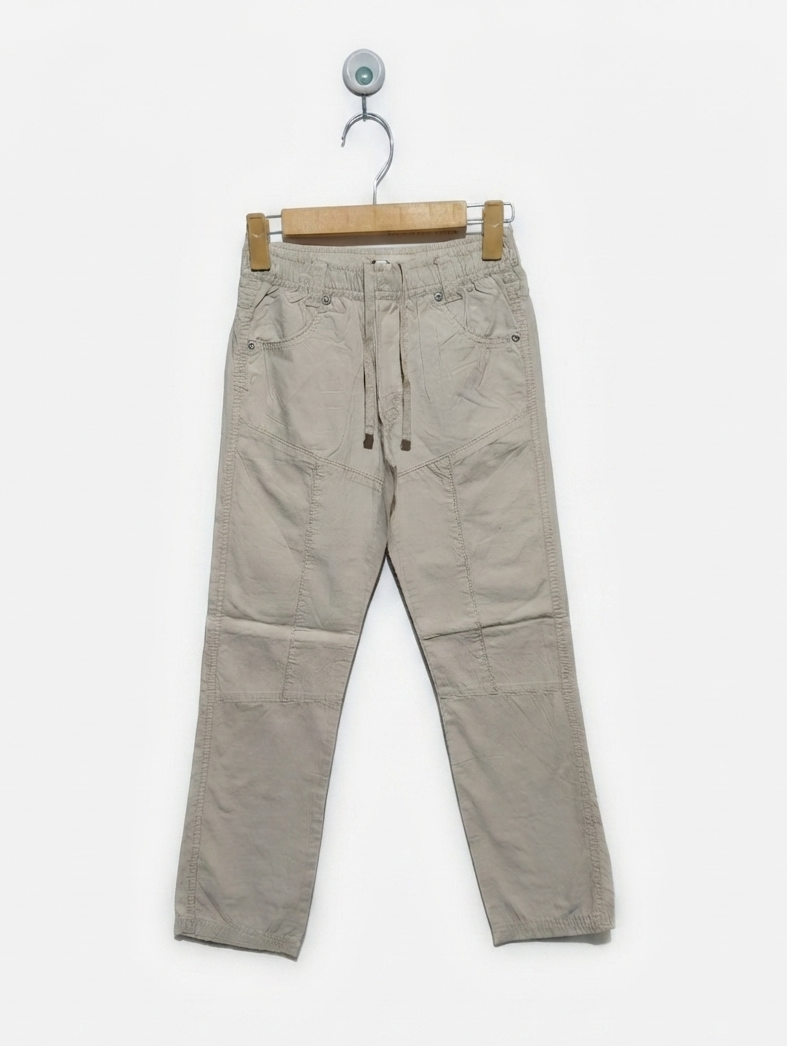 Dodipetto Boys Beige Lightweight Casual Jogger Pants - Size 8 Years Estimated Age 8 Years AB2