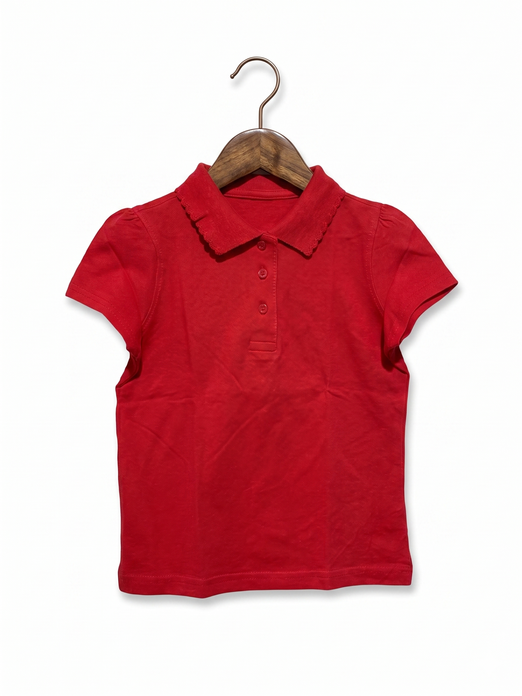 George Toddler Girls Scalloped Collar Polo Shirt - Size 3-4 Years AB1