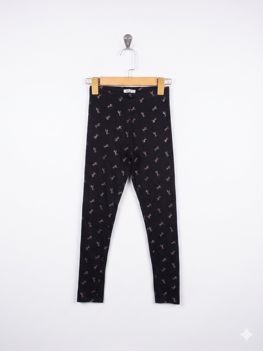 H&M Girls Solid Black Comfort Stretch Leggings - Size 10-11 Years (Estimated Age 10-11) AB1