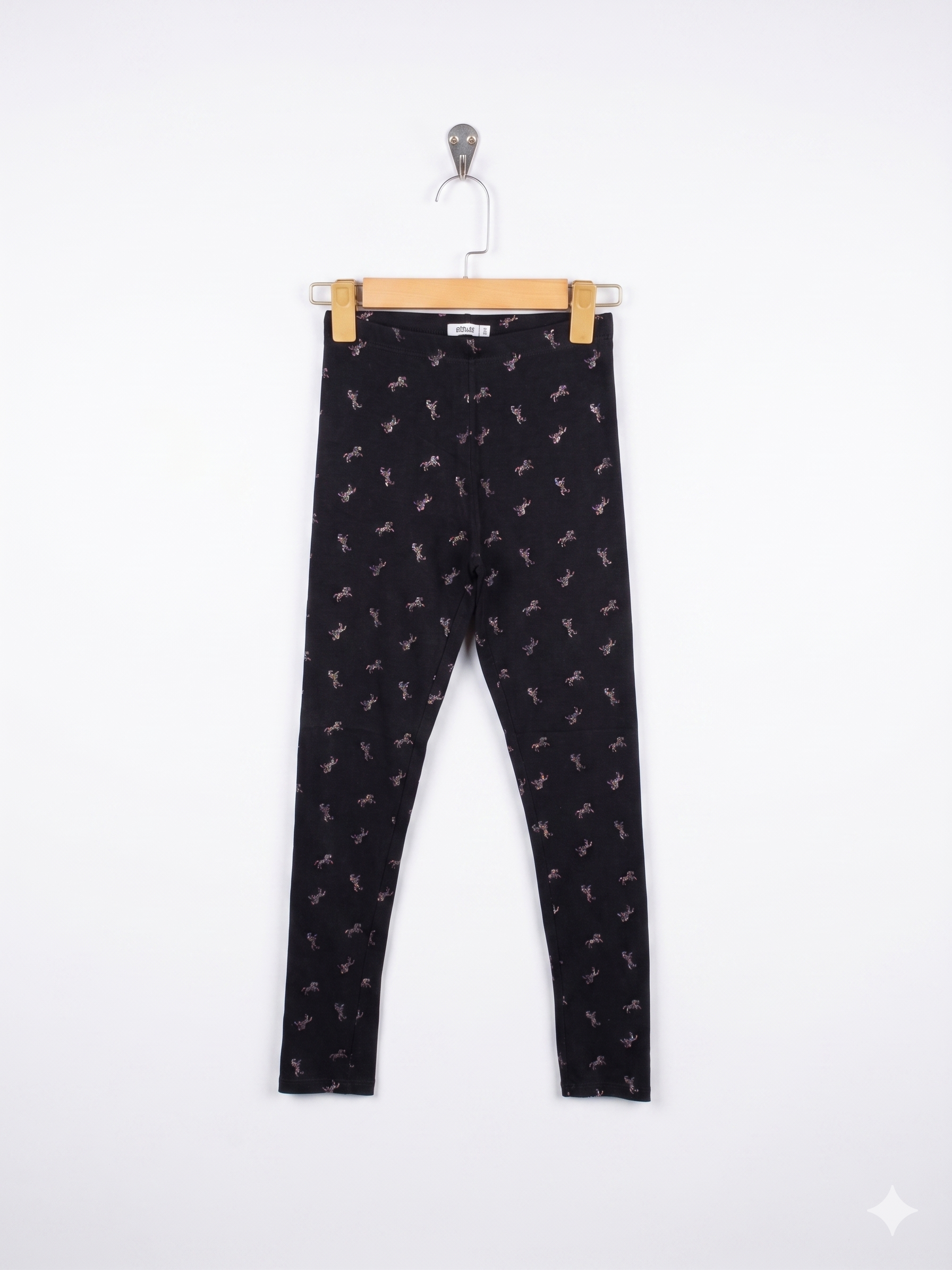H&M Girls Solid Black Comfort Stretch Leggings - Size 10-11 Years (Estimated Age 10-11) AB1