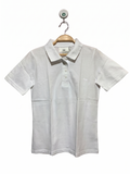 Next School Girls White Scalloped Collar Short Sleeve Polo - Size 12 Years (Height 152cm) AB1