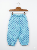 SSP Toddler Sky Blue Floral Print Pajama Trousers - Size 30 (Estimated 2-3 Years) AB1