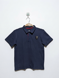 Ferrari Boys Navy Blue Official Product Polo Shirt - Size Estimated Age 10 Years AB2