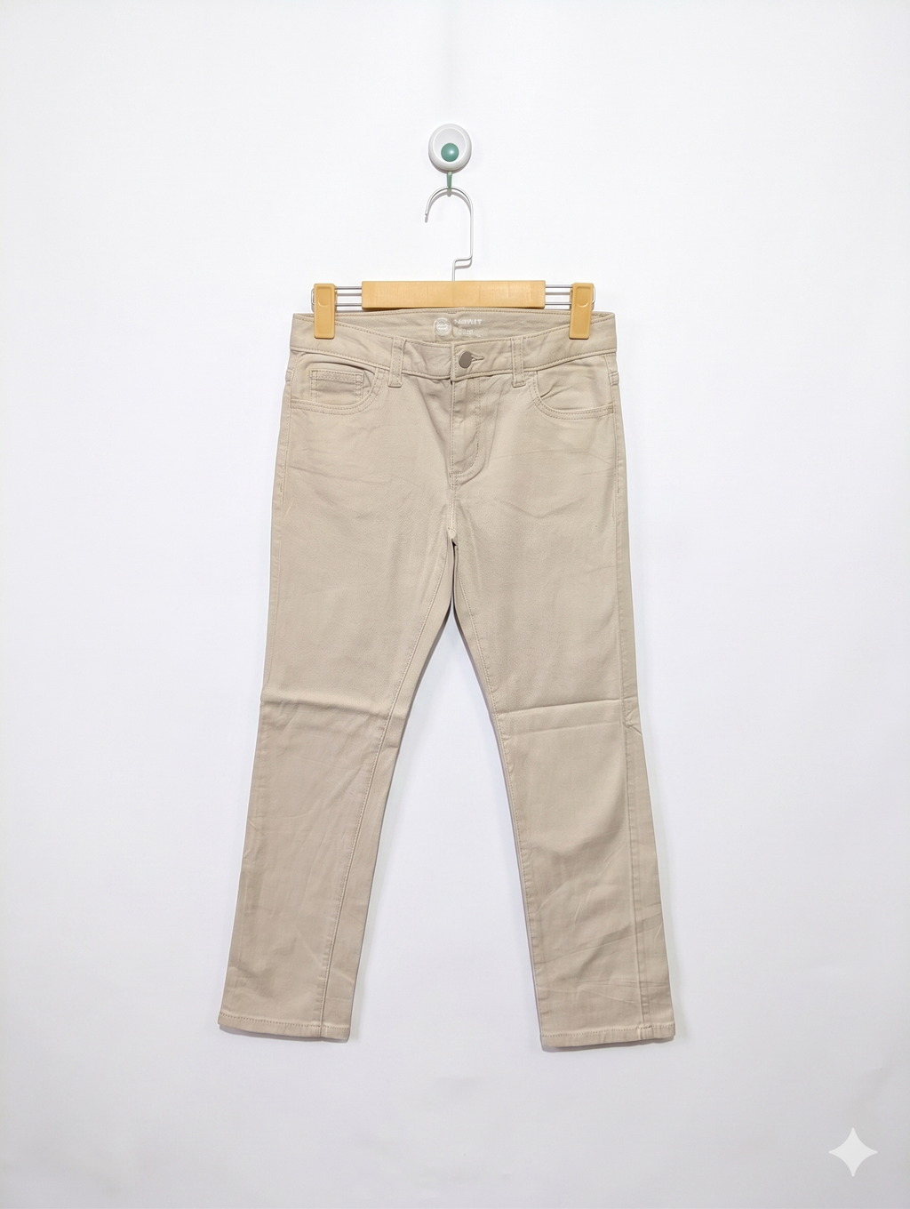 Wonder Nation Boys Beige Khaki "Straight Fit" Twill Pants - Size 14 Estimated 14  Years AB1