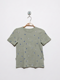 John Lewis & Partners Girls Pastel Green Butterfly Print Tee - Size 8 (Estimated Age 8 Years) AB2