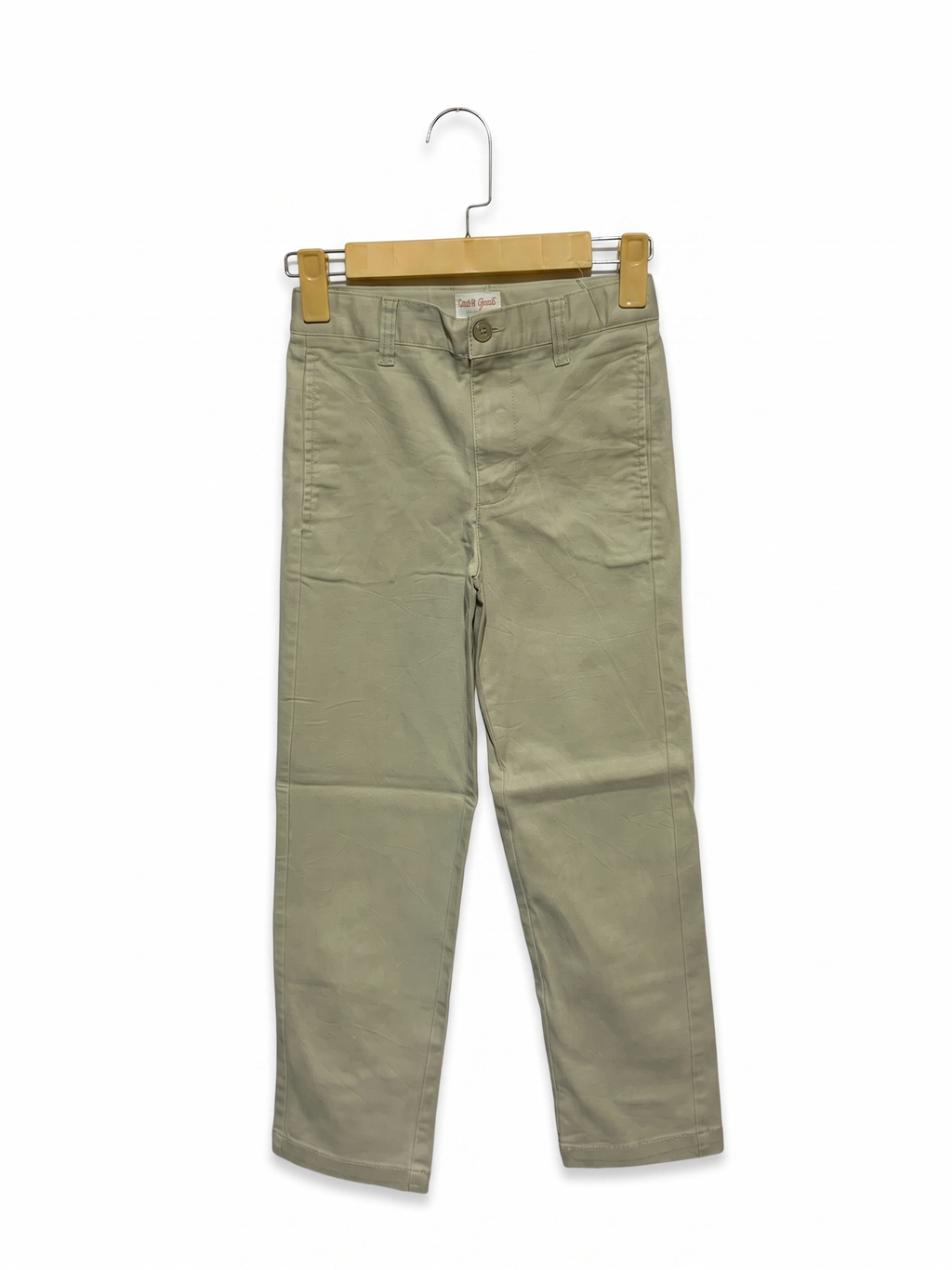 Cat & Jack Boys Khaki "Slim Straight" Chino Pants - Size Estimated Age 10 Years AB1