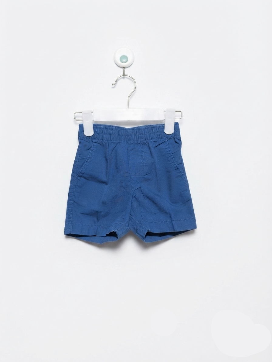 Wonder Kids Boys Solid Royal Blue Casual Shorts - Size Estimated Age 12M AB2