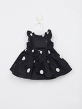 Carter's Baby Girls Black & White Polka Dot Ruffle Dress - Size Estimated Age 3 Months AB2