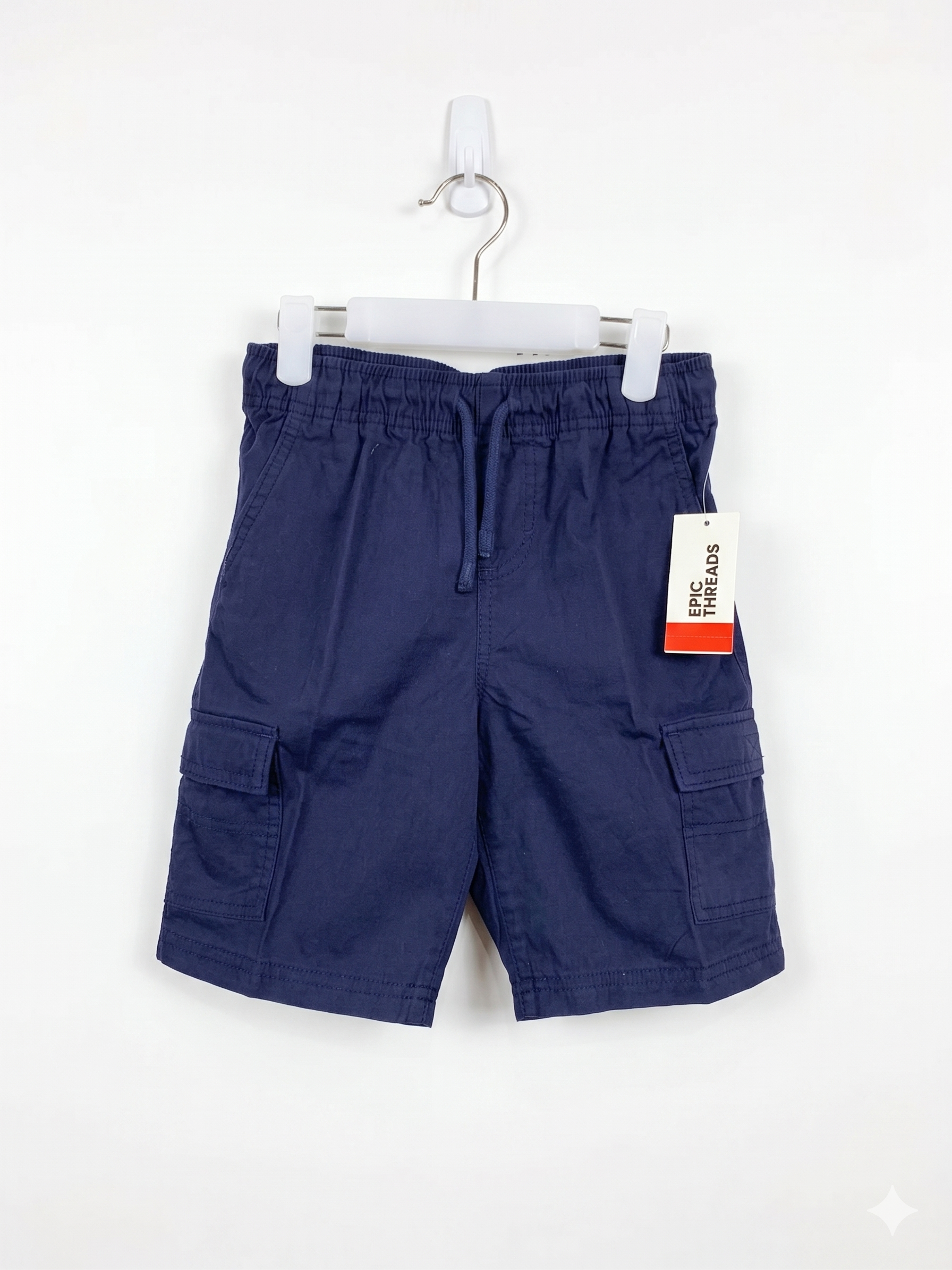 Epic Threads Boys Navy Blue Twill Cargo Shorts - Size 7 (Brand New with Tags) AB1