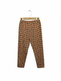 George Girls Tan "Heart Print" Stretch Leggings - Size Estimated Age 10-11 Years AB2