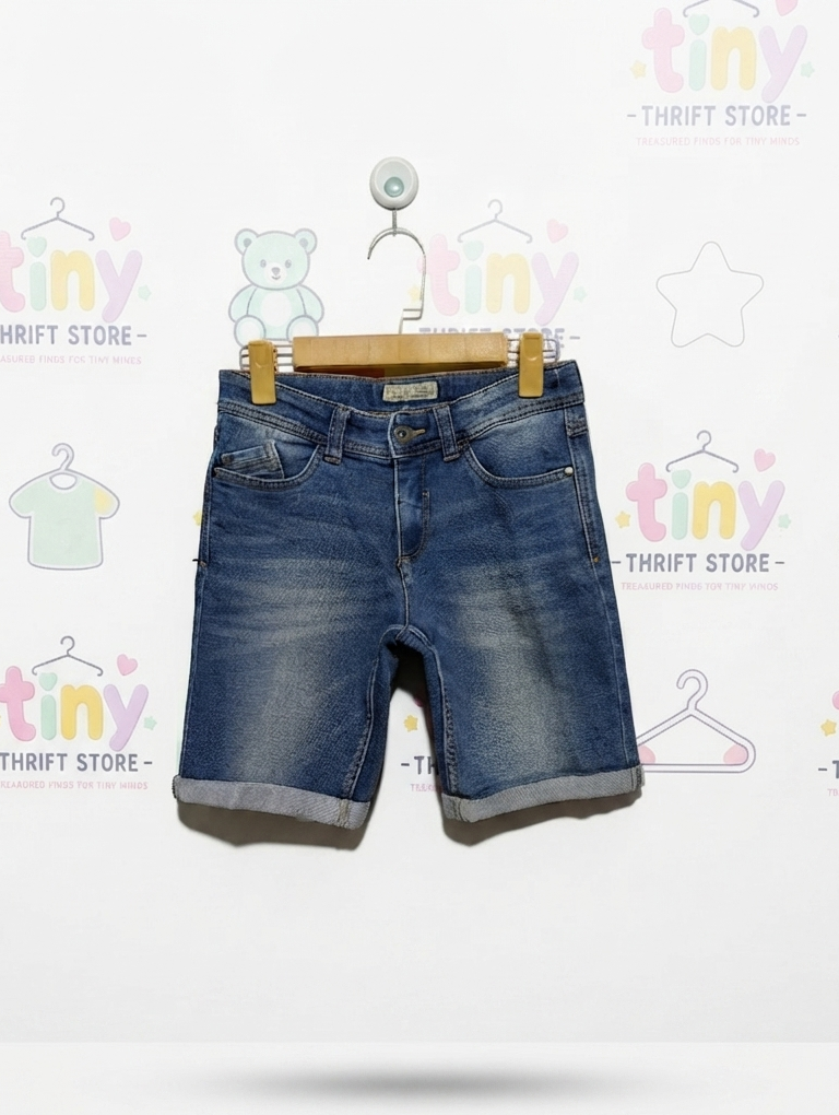 BEST 4 DENIM Boys Classic Medium-Wash Denim Shorts - Size 140 (Estimated Age 9-10 Years) AB2