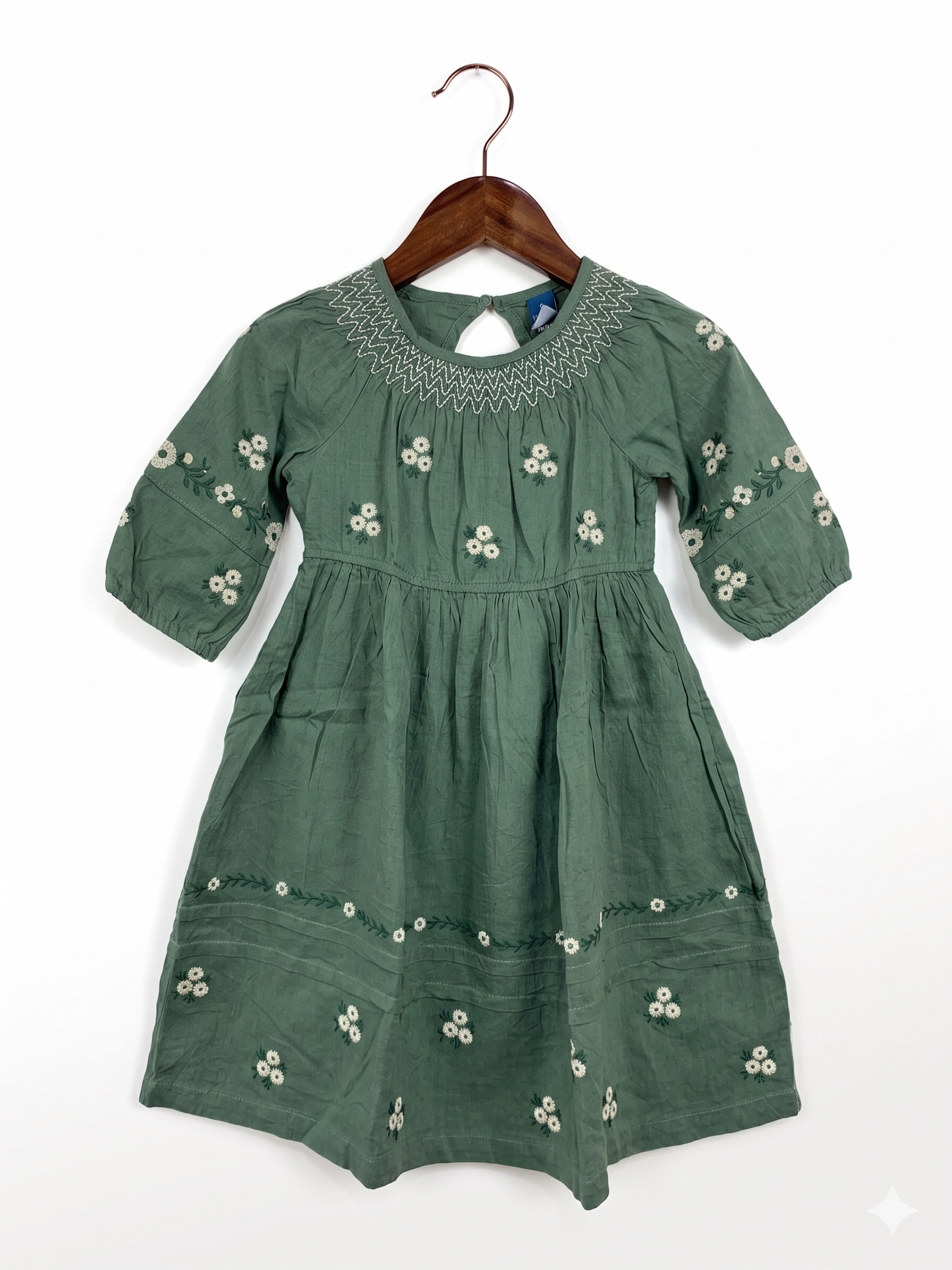 Old Navy Toddler Girls Embroidered Smocked Dress - Size 3T AB1