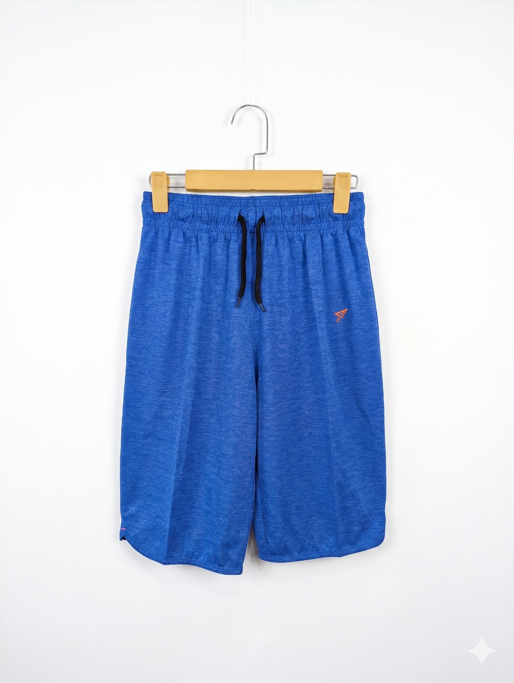 F&F Active Boys Royal Blue Heather Sport Training Shorts - Size Estimated Age 13-14 Years AB1