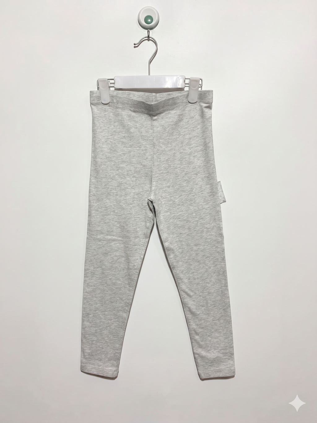 George Girls Classic Heather Grey Soft Stretch Leggings - Size 7-8 Years (122-128 cm) AB1