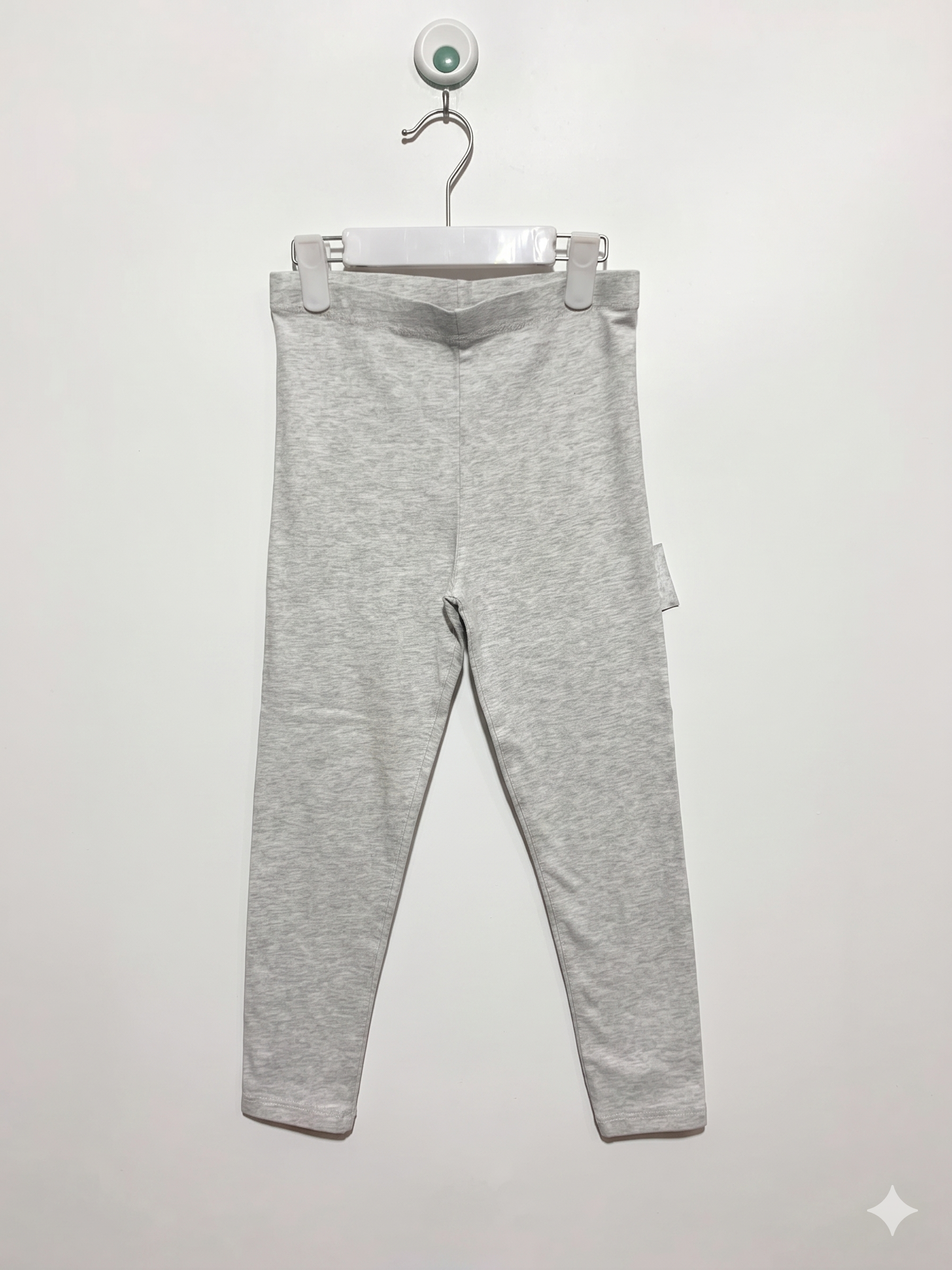 George Girls Classic Heather Grey Soft Stretch Leggings - Size 7-8 Years (122-128 cm) AB1