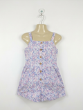 PNA Girls Floral Print Button-Down Jumpsuit - Size Estimated Age 12 Years AB2