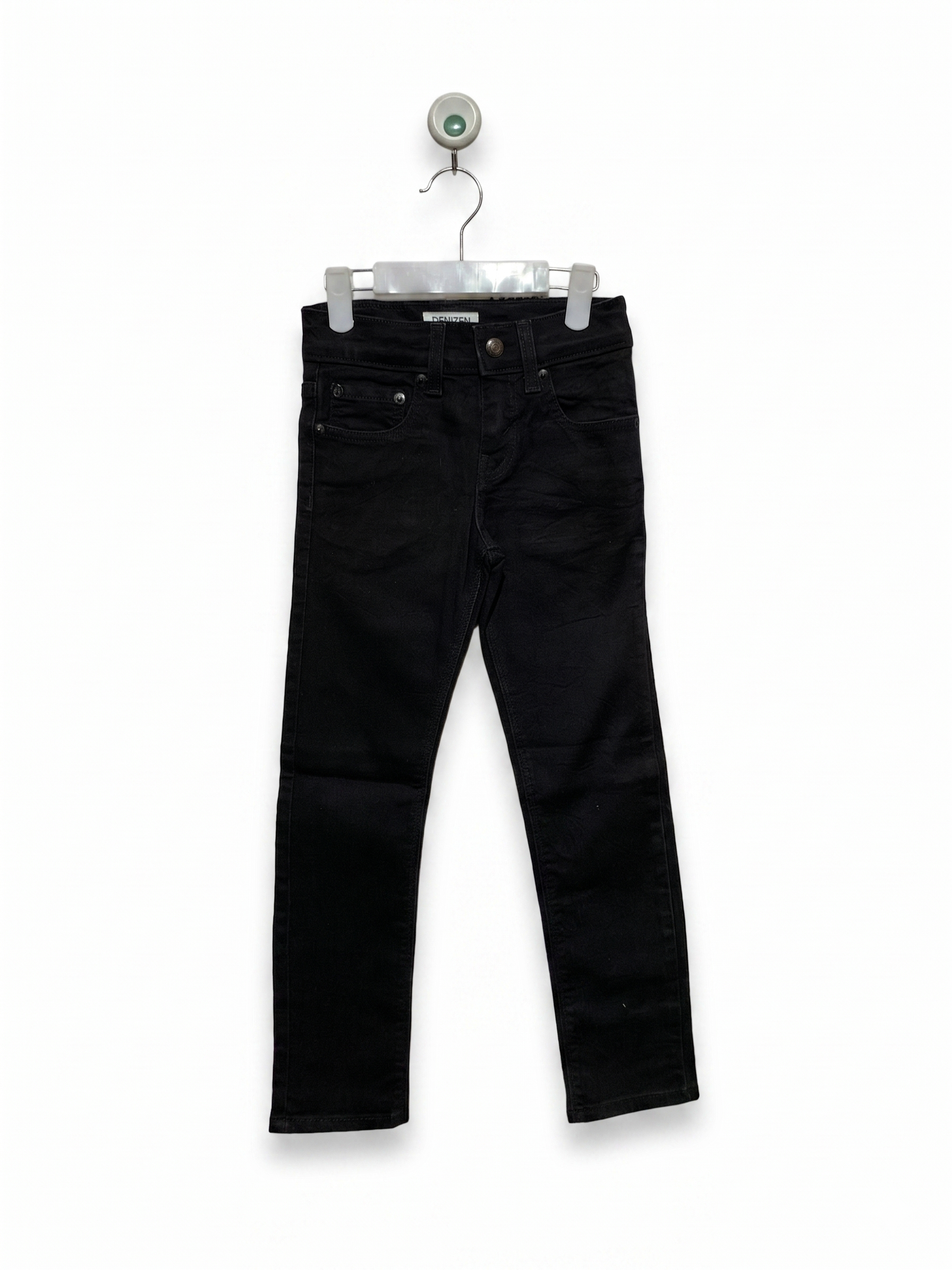 Denizen from Levi's Boys Jet Black Skinny Fit Denim Jeans - Size 7 AB1