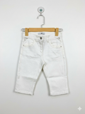 M&S Kids Girls Crisp White Cropped Denim Jeans - Size Estimated Age 7-8 Years AB1