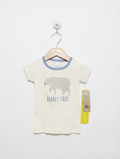 Chickpea Pajamas Unisex Baby Cream "Bearly Tired" Short-Sleeve Tee - Size Estimated Age 24M AB2