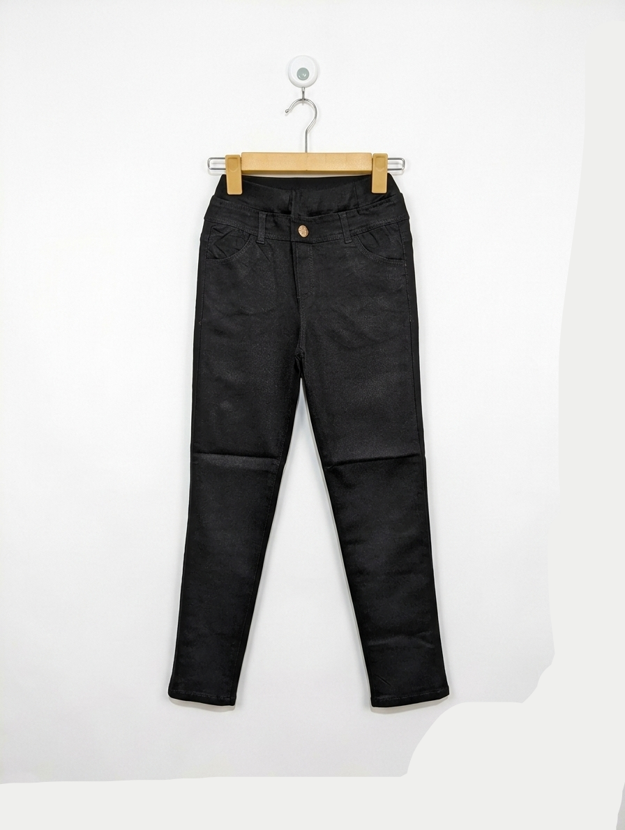 Girls Classic Black Versatile Slim Pants - Size 150 (Estimated Age 11-12 Years) AB2