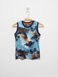Reebok Boys Blue "Abstract Camo" Sleeveless Tank Top - Size 5T (Estimated Age 5 Years) AB2