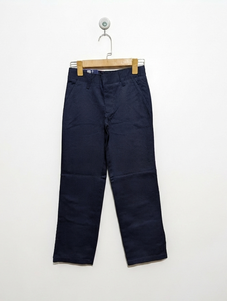 French Toast Boys Navy Blue "Relaxed Fit" Twill Pants - Size 8 (Estimated Age 8 Years) AB2