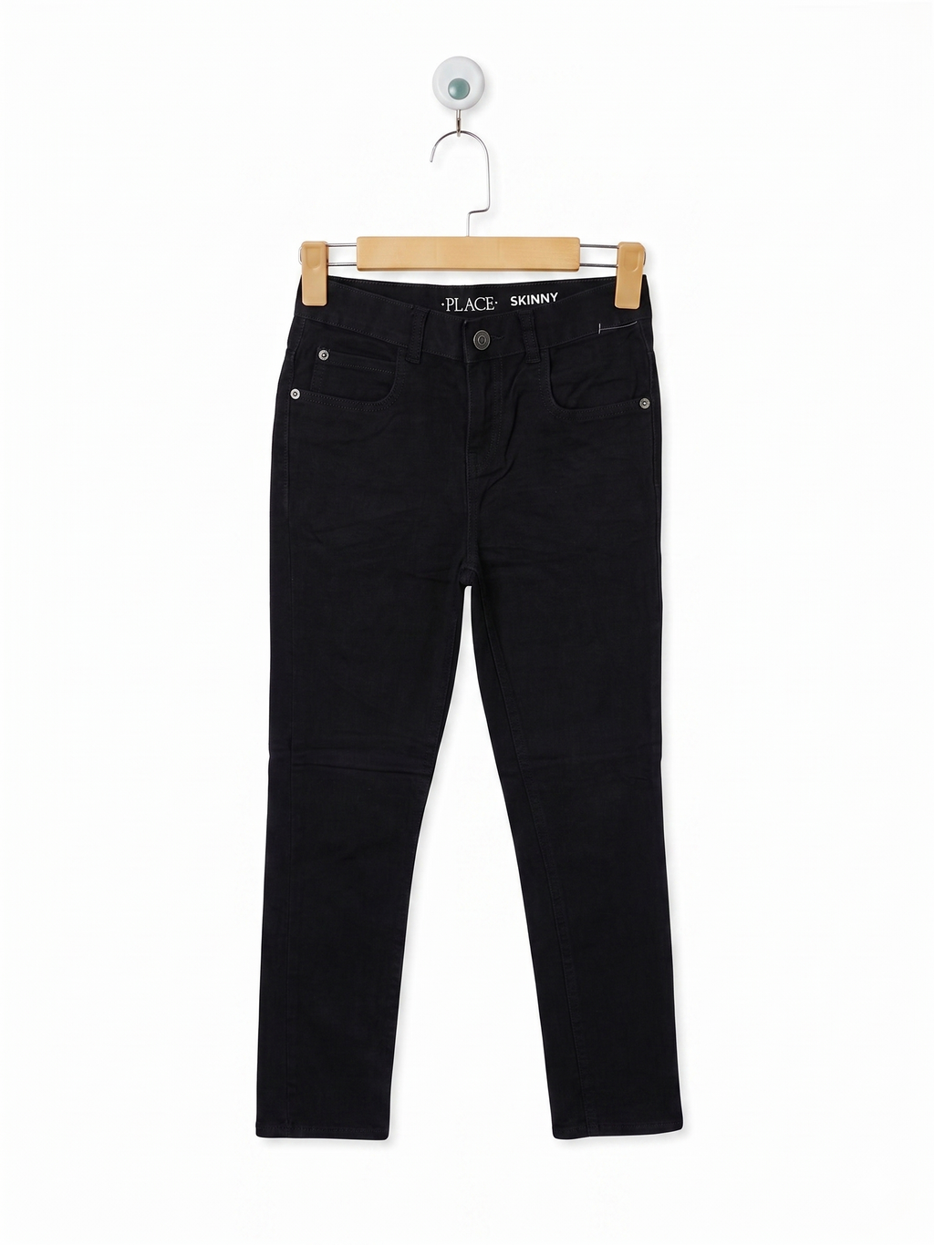 The Children's Place Boys Solid Black "Skinny" Chino Pants - Size Estimated Age 10 Years AB1