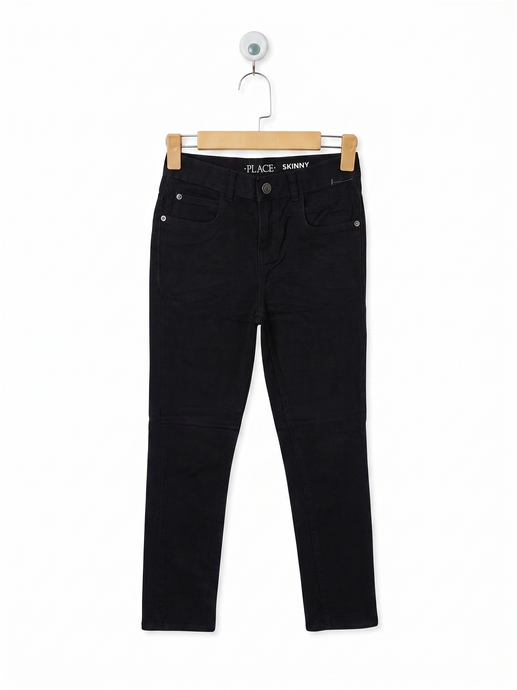 The Children's Place Boys Solid Black "Skinny" Chino Pants - Size Estimated Age 10 Years AB1