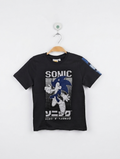 Sonic The Hedgehog Boys Black "Sonic" Graphic Tee - Size 8A Estimated Age 8 Years AB2