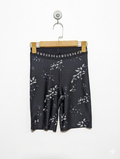 Under Armour Girls Black Floral Performance Biker Shorts - Size XS Estimated Age 13-14 Years AB1