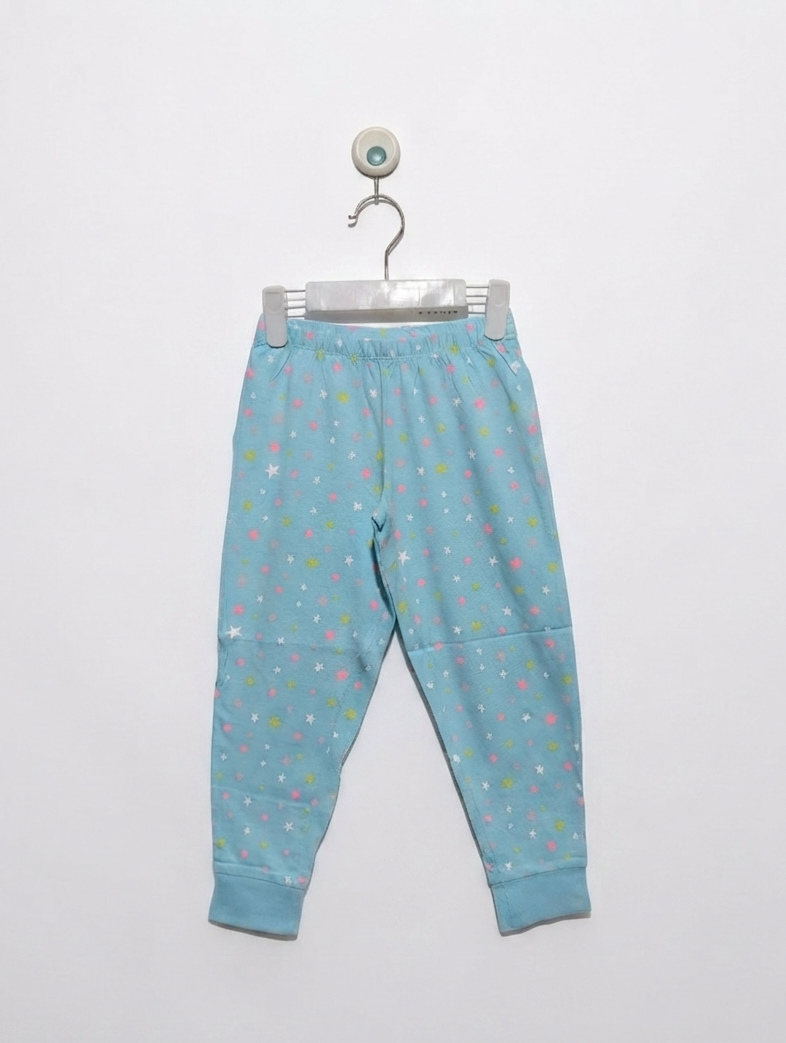 Palomino Girls Light Blue "Starry Sky" Jogger Pants - Size 110 Estimated Age 4-5 Years AB2