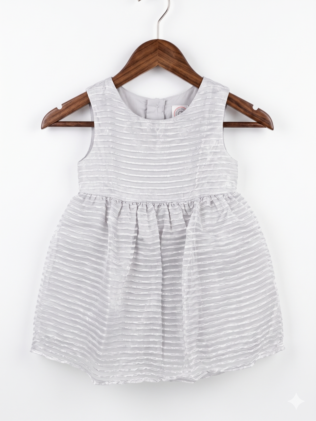 Wonder Nation Silver Shimmer Sleeveless Party Dress - Size 12M (Estimated for 1 Year Old) AB1