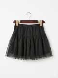 TAO Tape à l'Oeil Girls' Black Sparkle Tulle Skirt - Size 6 Years AB1