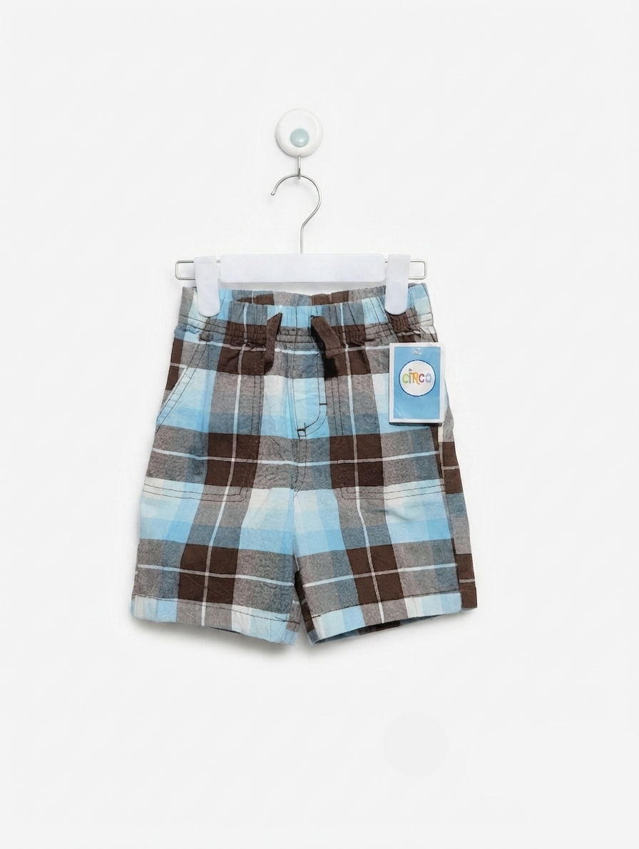 Circo Boys Blue & Brown Plaid Casual Shorts - Size Estimated Age 2T AB2