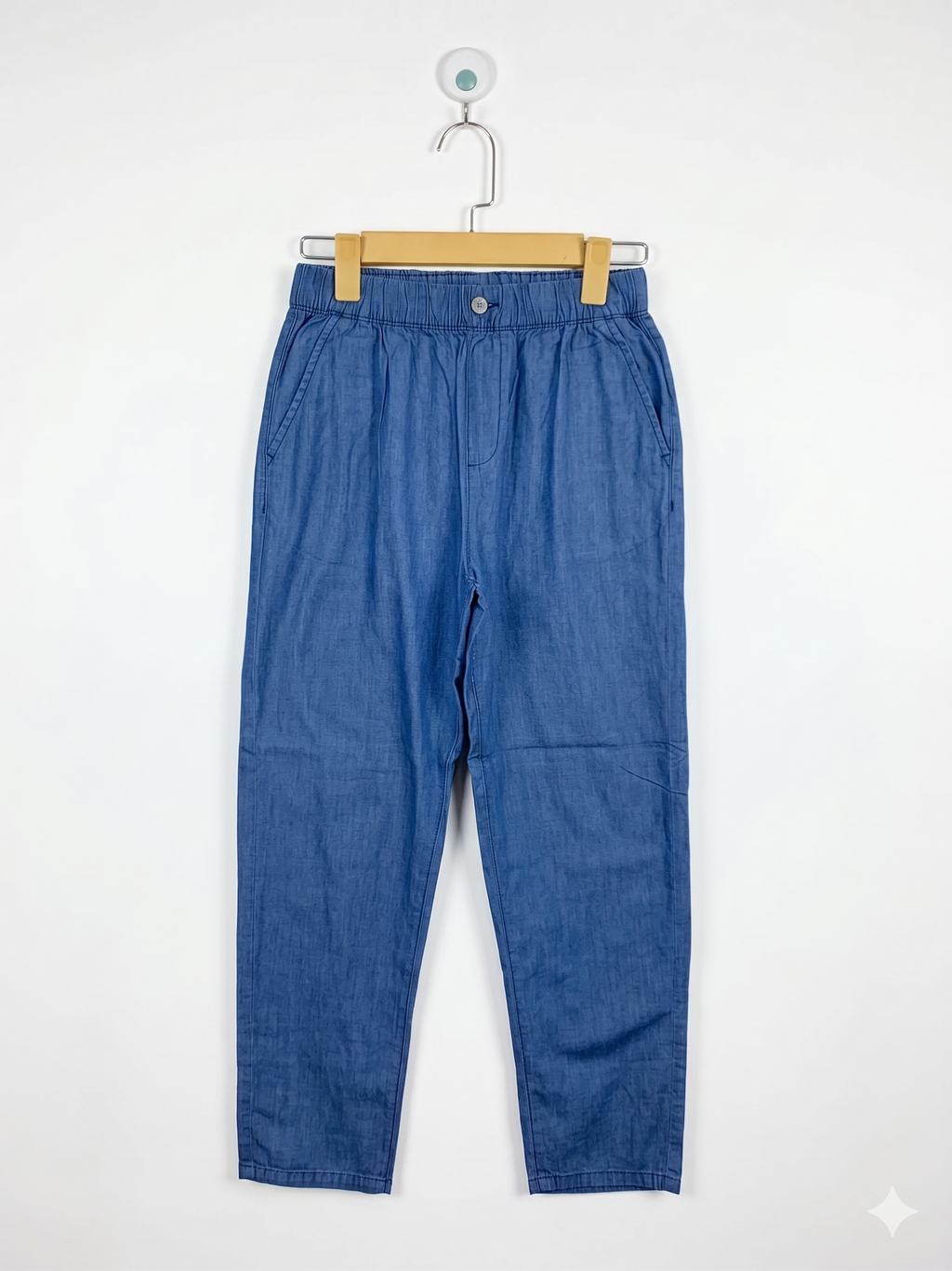 Topten Kids Unisex Light Wash Lightweight Denim Tapered Pants - Size 160 (Estimated Age 13-14 Years) AB1