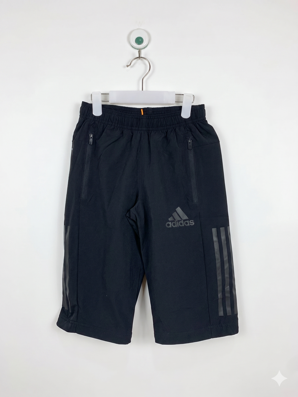 Adidas Boys Black Performance Training 3/4 Jogger Pants - Size 7-8Y AB1