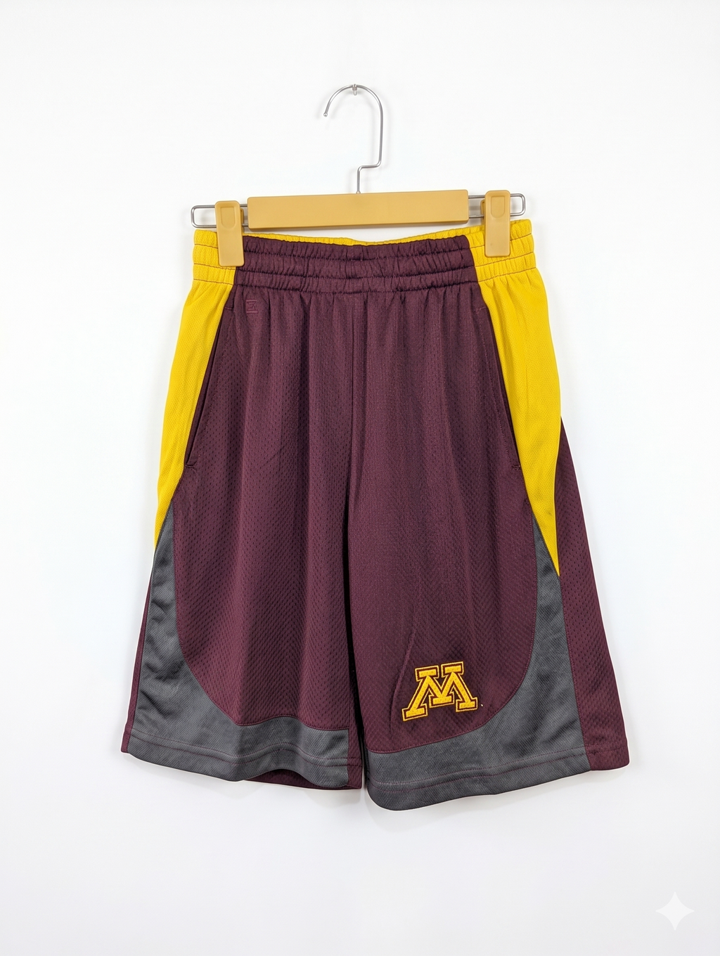 Colosseum Youth Boys Minnesota Golden Gophers Maroon Mesh Athletic Shorts - Size M (12-14) Estimated Age 11-13 Years AB1