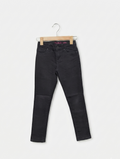 The Children's Place Girls Solid Black "Super Skinny" Denim Jeans - Size 8 Estimated Age 8 Years AB2
