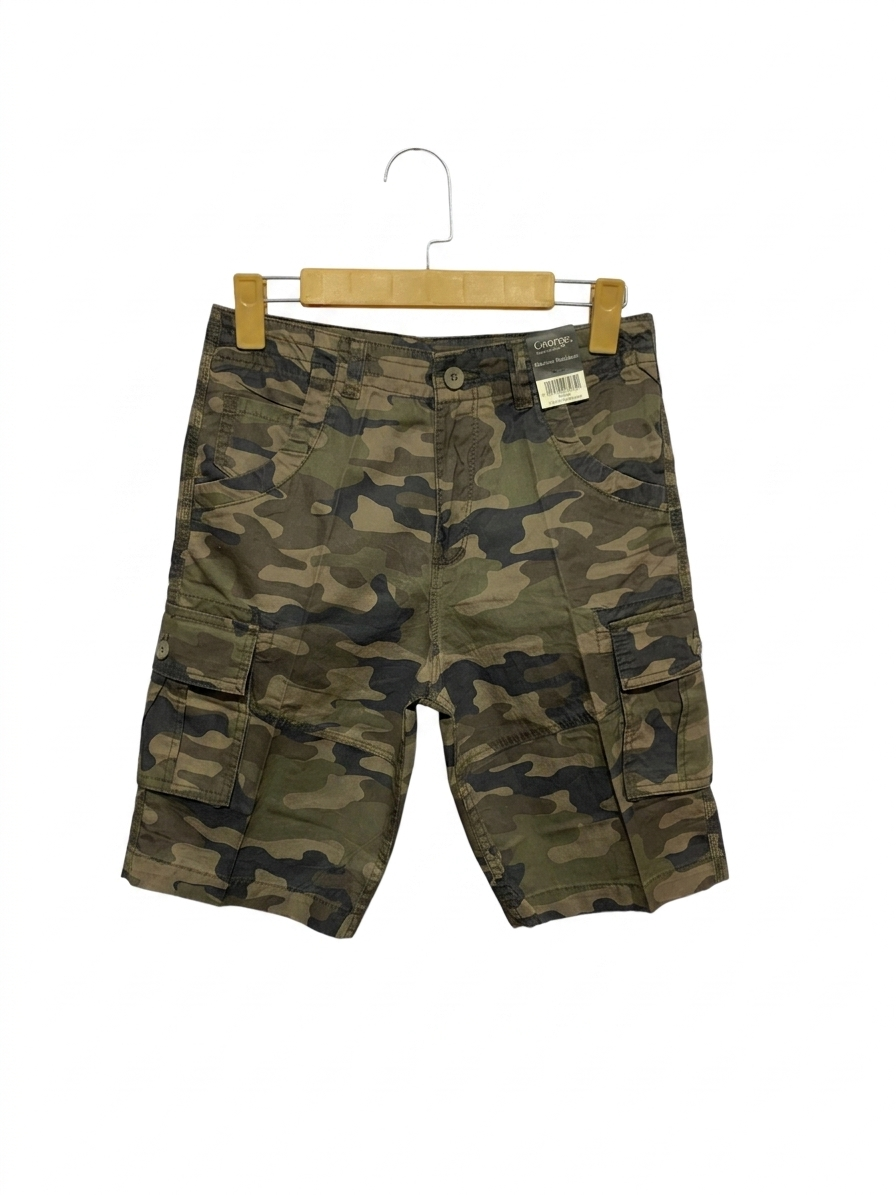 George. Boys Camo Cargo Shorts - Age 11-12 Years (Height 146-152cm) AB1