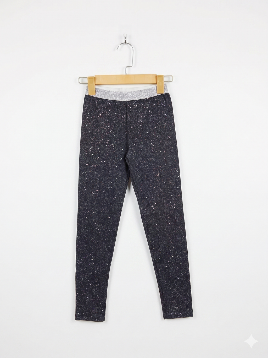 Cuidado con el Perro Kids Black Sparkly Glitter Leggings - Size Estimated Age 10 Years AB1