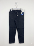 OshKosh B'gosh Girls Washed Black Slim Fit Button-Front Jeggings - Size Estimated Age 7 Years AB1