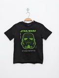 Star Wars Boys Black "Stormtrooper" Graphic Short Sleeve Tee - Size 8A Estimated Age 8 Years AB4