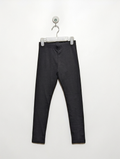 F&F Girls Basic Black Leggings - Size 134CM Estimated Age 8-9 Years AB2